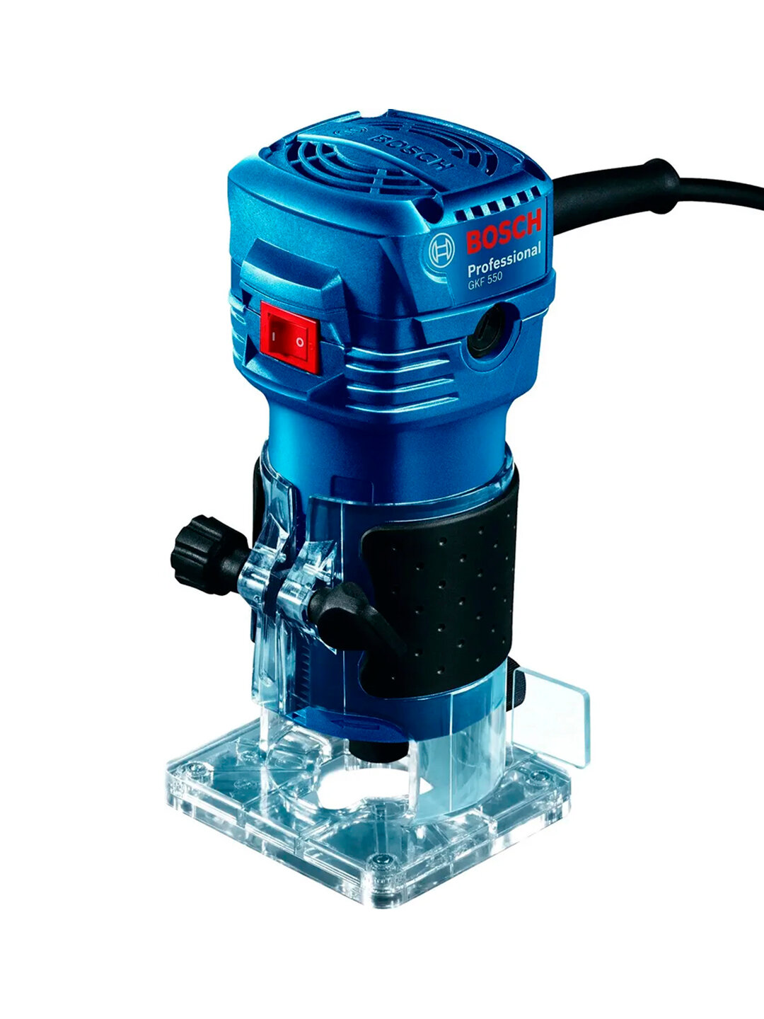 Кромочный фрезер BOSCH GKF 550, 550 Вт, цанга 6 мм, 33 000 об/мин, ход 50 мм