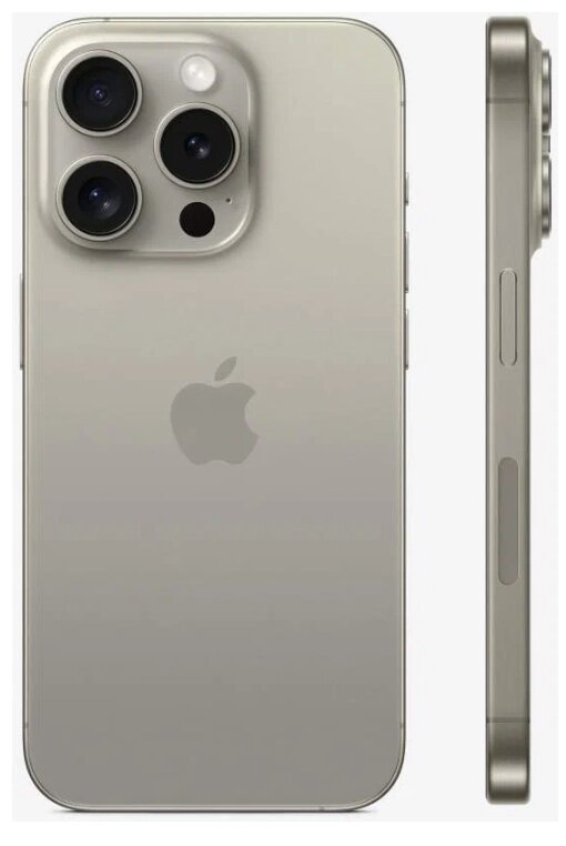 Apple iPhone 15 Pro Max 256GB, титановый корпус, цвет Natural Titanium, премиум-смартфон — фото 1