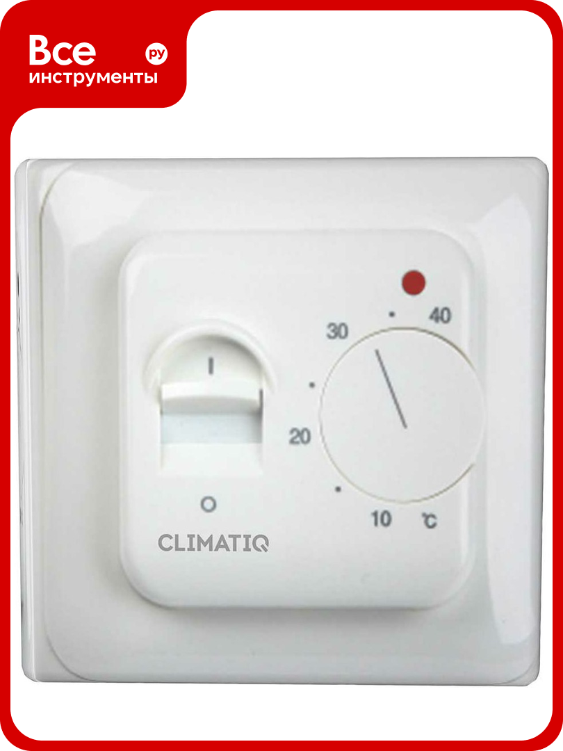 Терморегулятор для теплого пола IQWATT CLIMATIQ BT с ручным управлением  белый 20616