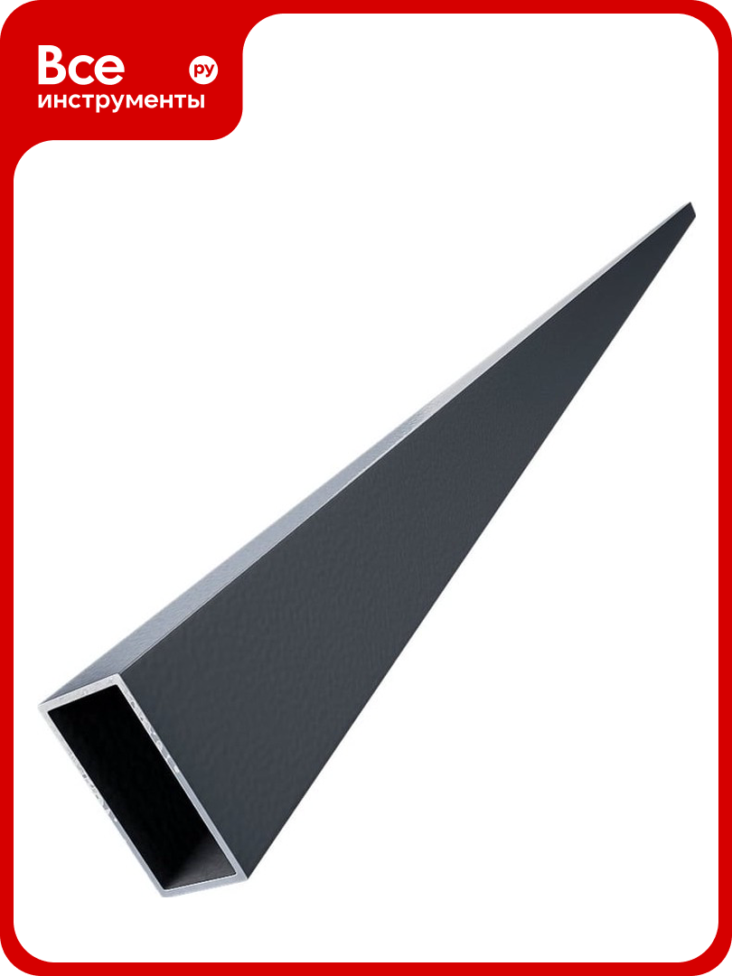 Лага для забора Русская Свая 40x20x1.5 мм 25 м серая RAL 7024 цинк+ порошковое покрытие laga-40-20-7024