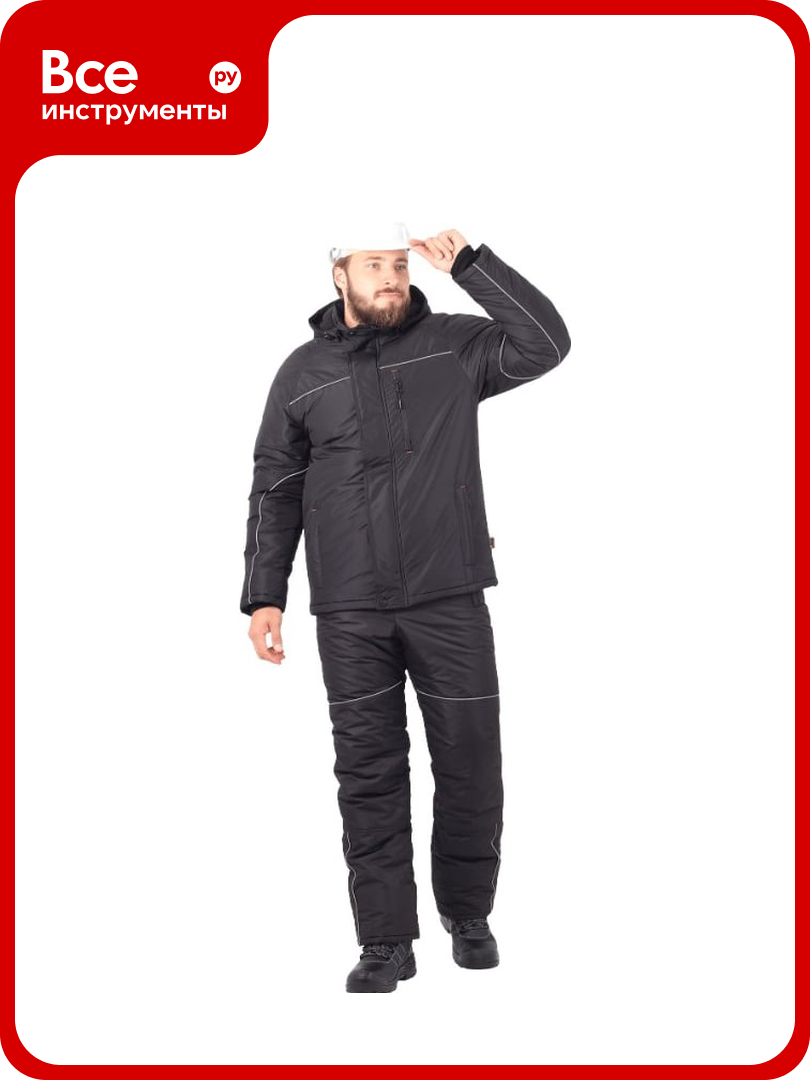 Утеплённая куртка ГК Спецобъединение драйв черная размер 96-100 рост 182-188 Кур 304/96-100 182-