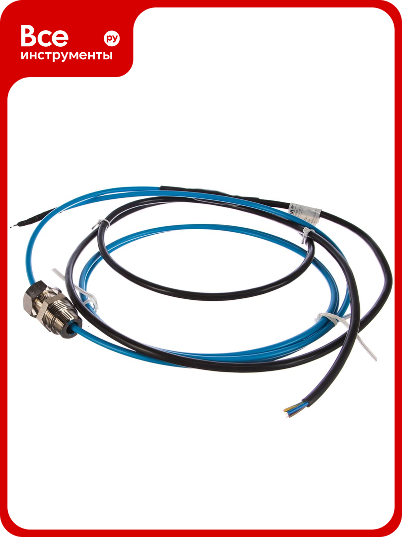 140F0000 Нагревательный кабель для труб с муфтой, 3 м., 27 Вт., для подогрева труб, двужильный DEVI - фото №1