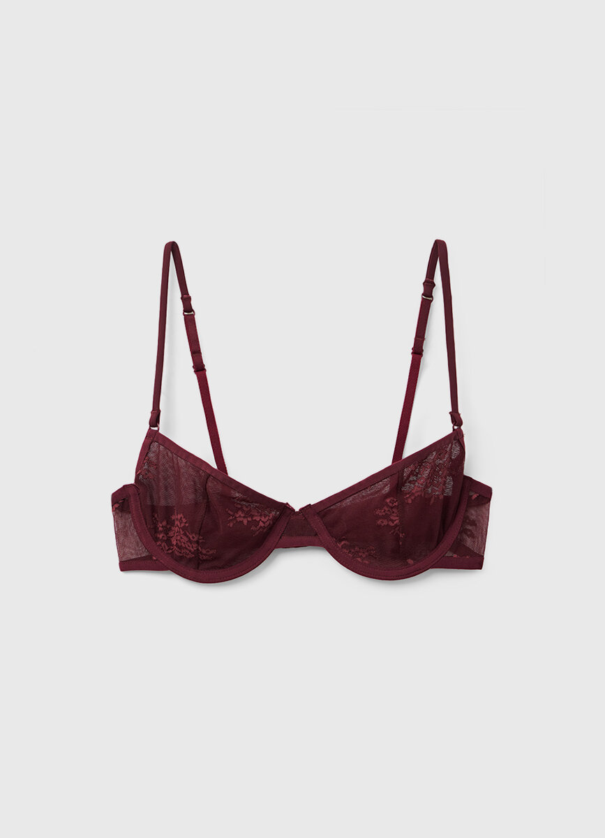 Бюстгальтер O'STIN, размер 70B, винный