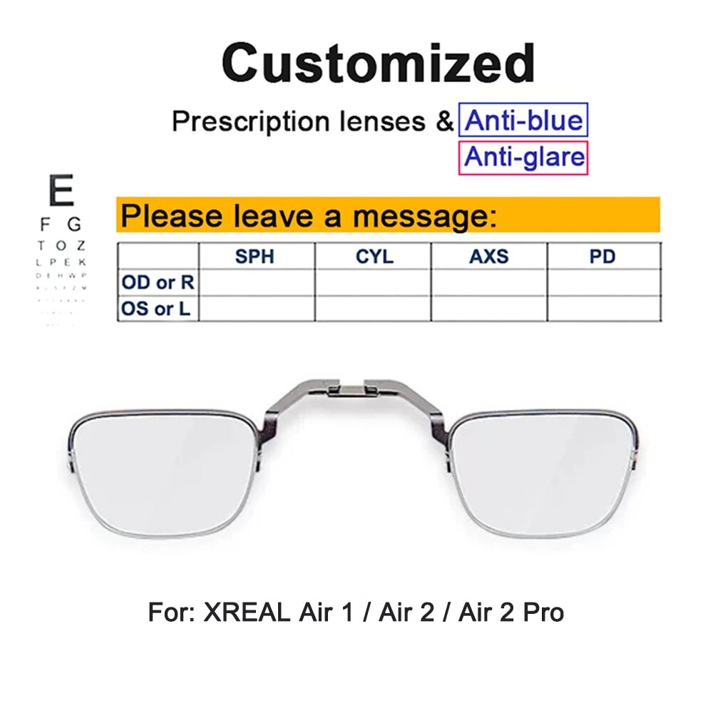 Xreal Air/Air 2/Pro/One линзы для близорукости, Air 2 Anti-glare