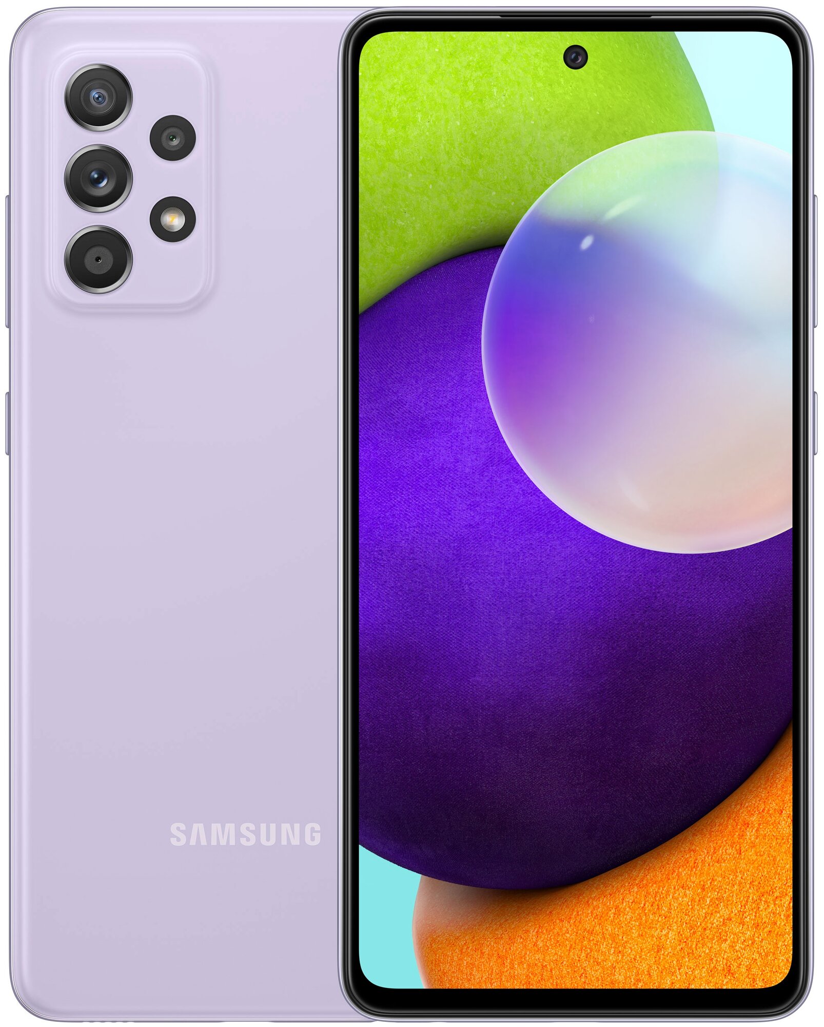 Смартфон Samsung Galaxy A52 4/128 ГБ RU, Dual nano SIM, лаванда