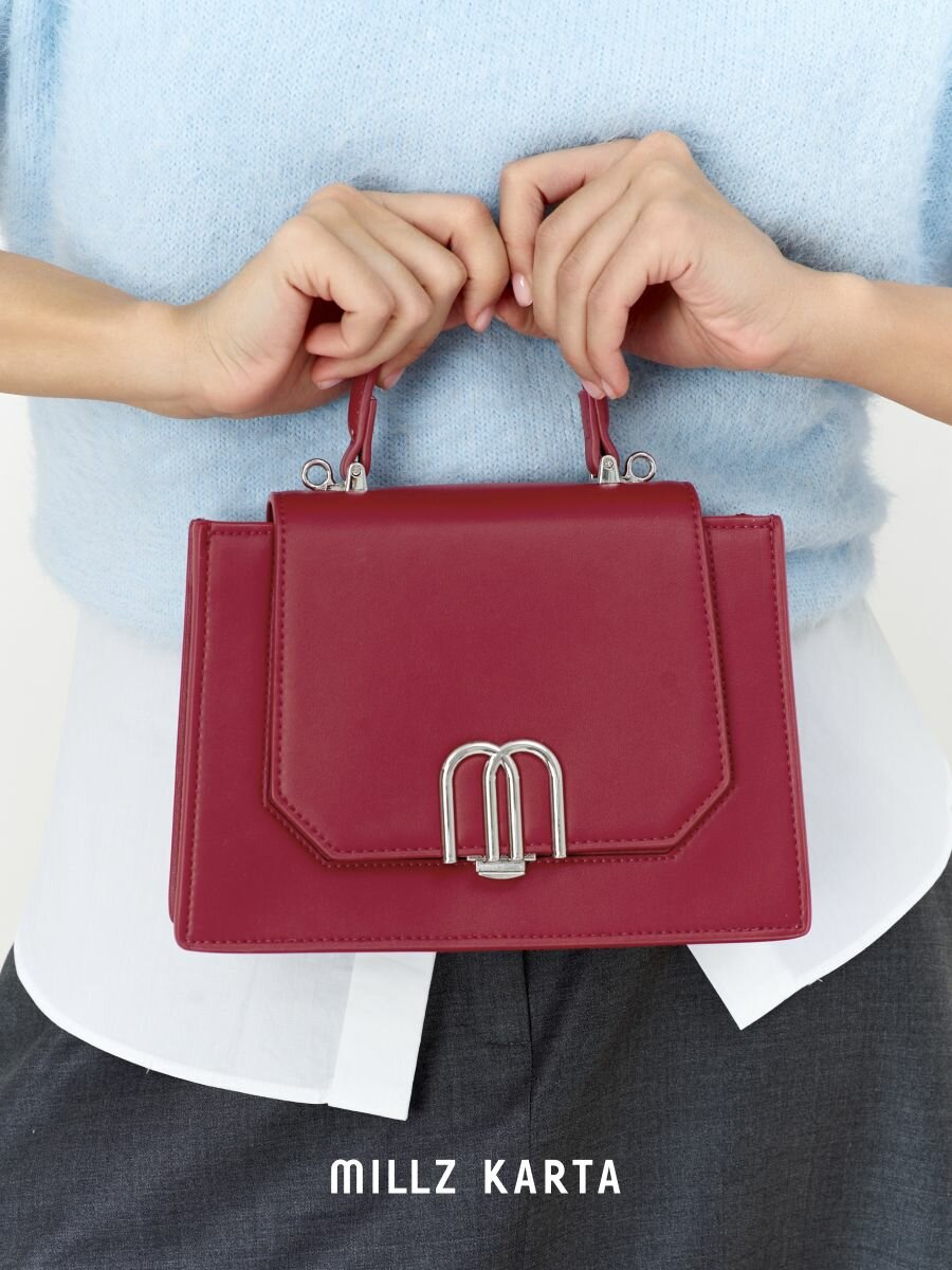 Сумка MILLZ KARTA, фактура гладкая, красный