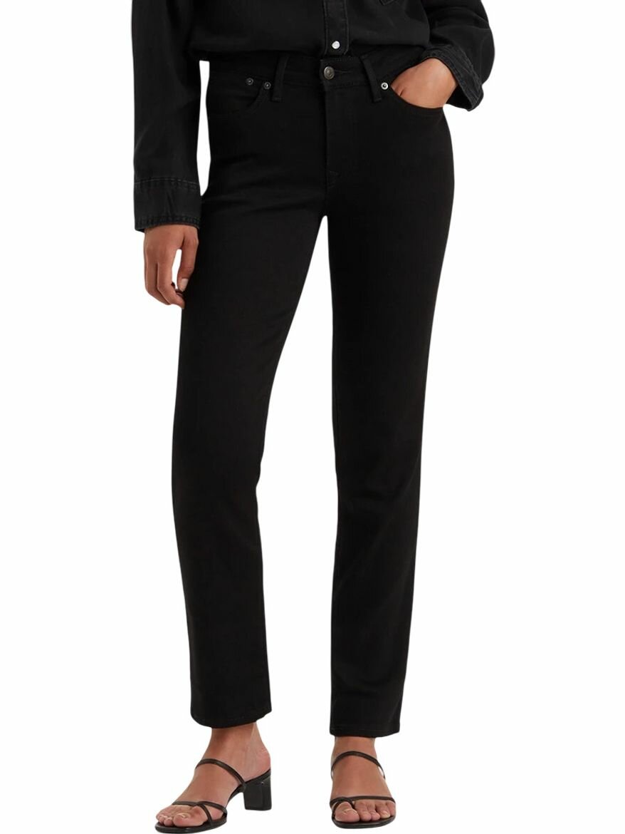 Джинсы зауженные Levi's Women 712 Slim Fit Jeans, размер 25/28, черный