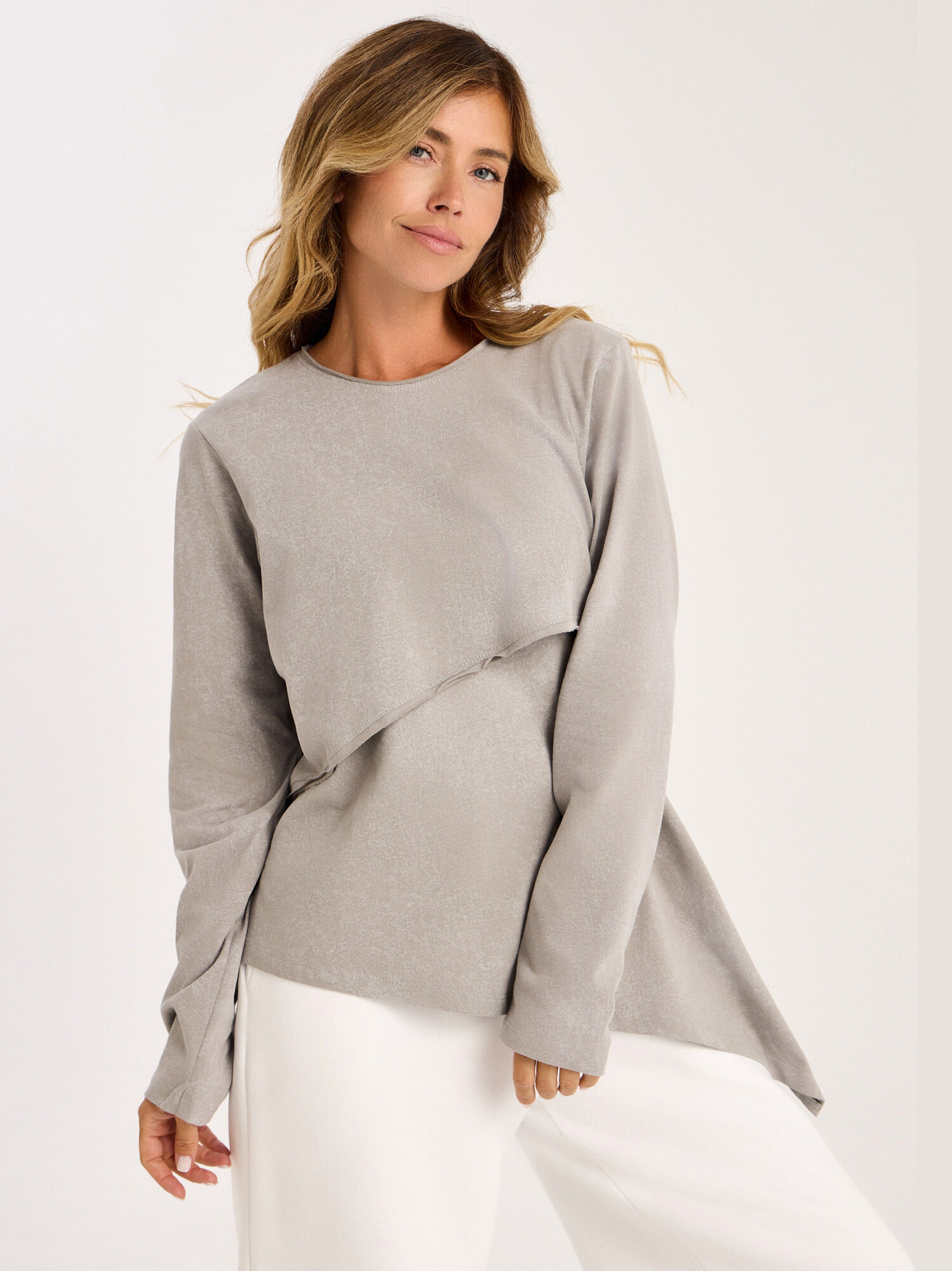 Лонгслив для кормящих мам Proud Mom размер L  серый