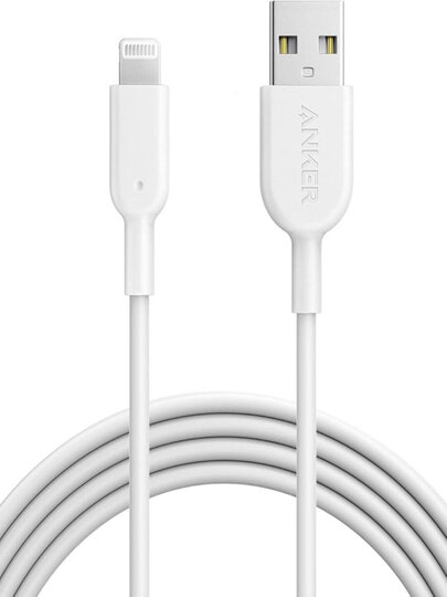 USB кабель Anker Powerline II with lightning connector 3ft C89 White (p/n A8432H22) — фото 1