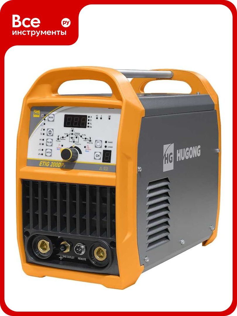 Аппарат аргонодуговой сварки Hugong ETIG 200DP III (cold tack) 041202 для тиг сварки