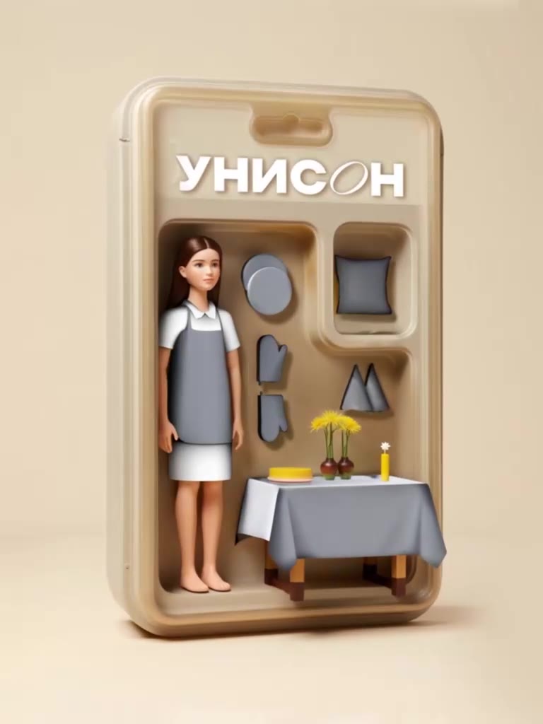 Скатерть круглая d150 "Унисон" рис 30004-12 Basic светло-серый — фото 1