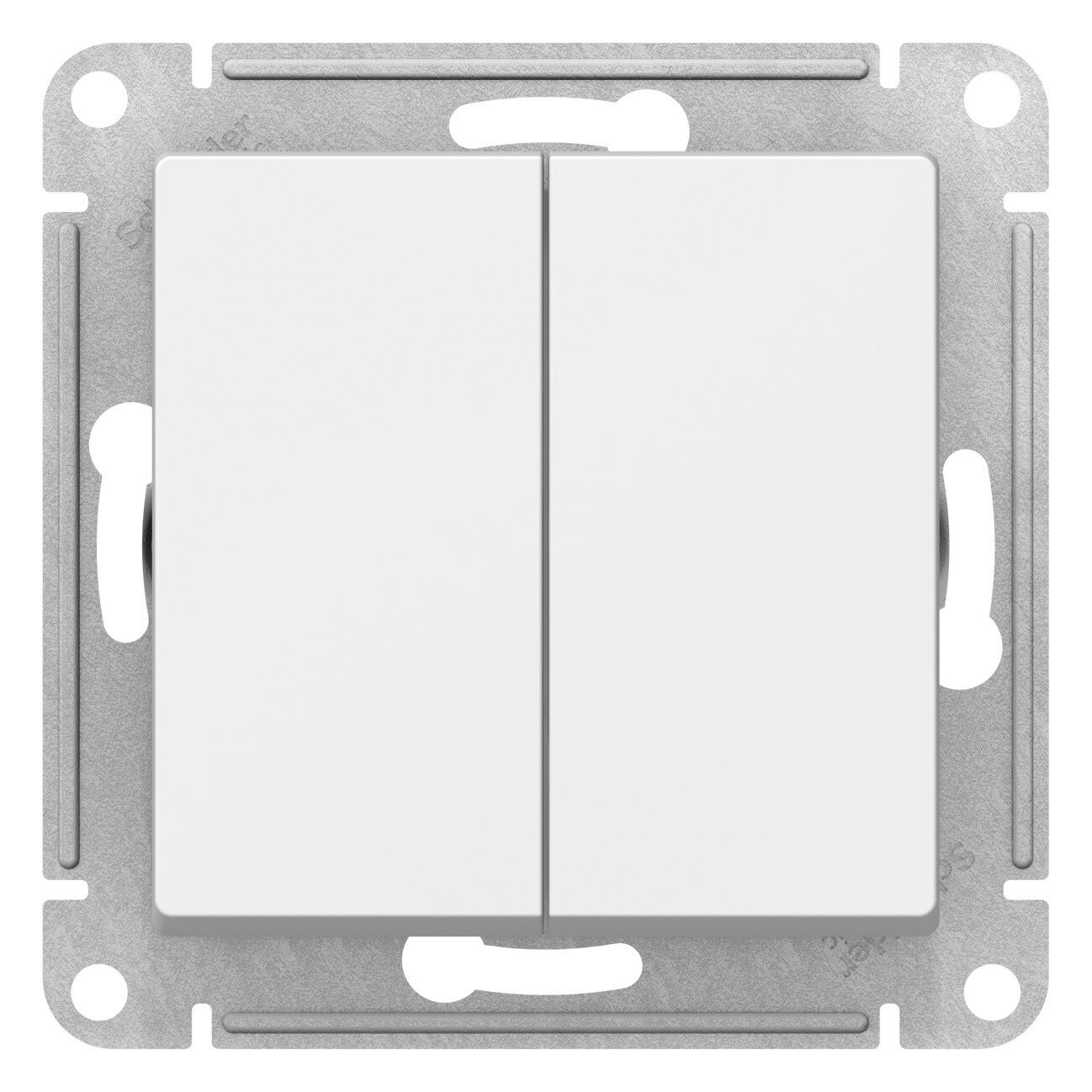 Переключатель Schneider Electric Systeme Electric Atlas Design ATN000165, 2 клавиши, белый