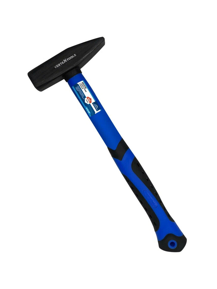 Слесарный молоток vertextools 600 г фибергласовая обрезиненная рукоятка 10-20-600
