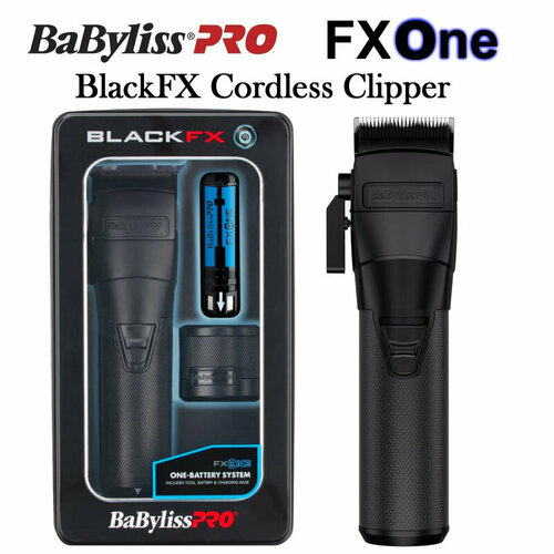 Аккумуляторная машинка для стрижки Babyliss FXOne, BLACKFX Беспроводная машинка для стрижки с цельнометаллическим корпусом и сменным аккумулятором (FX899MB)