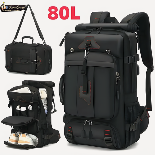 Изображение товара Рюкзак-сумка, мужской, 80 л, 100% водонепроницаемый, для ручной клади