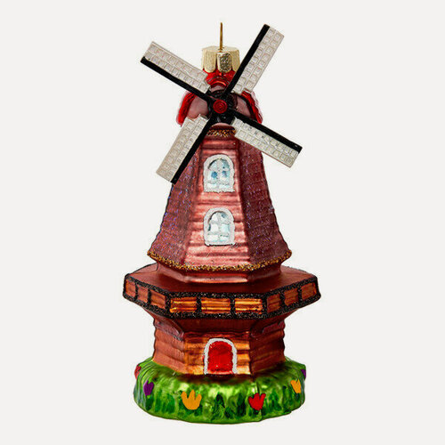 Изображение товара Елочная игрушка Ветряная мельница 13см