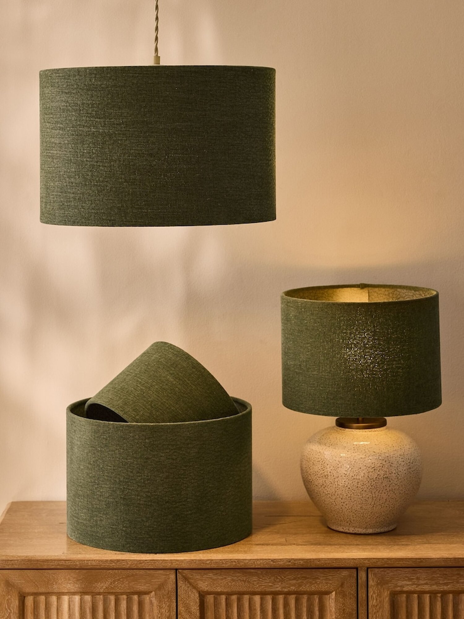 Абажур NEXT Easy Fit льняной цвет зеленый размер 27x405 см