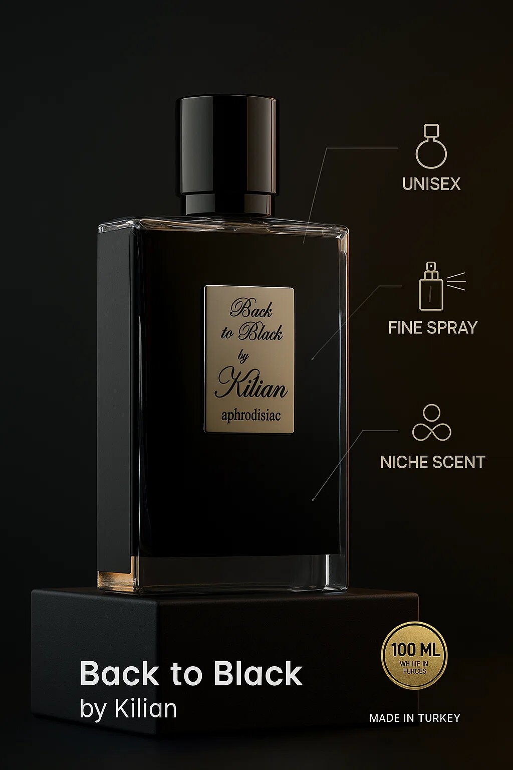 Парфюмированная вода Intoxicated by Kilian Style, нишевый унисекс-аромат, 100 мл, произведено в Турции