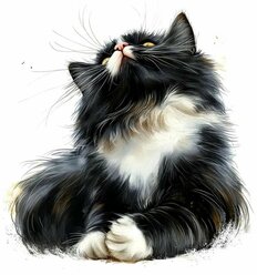 Настенная наклейка ПВХ черная кошка, JA041-B, 10cm-Longest side