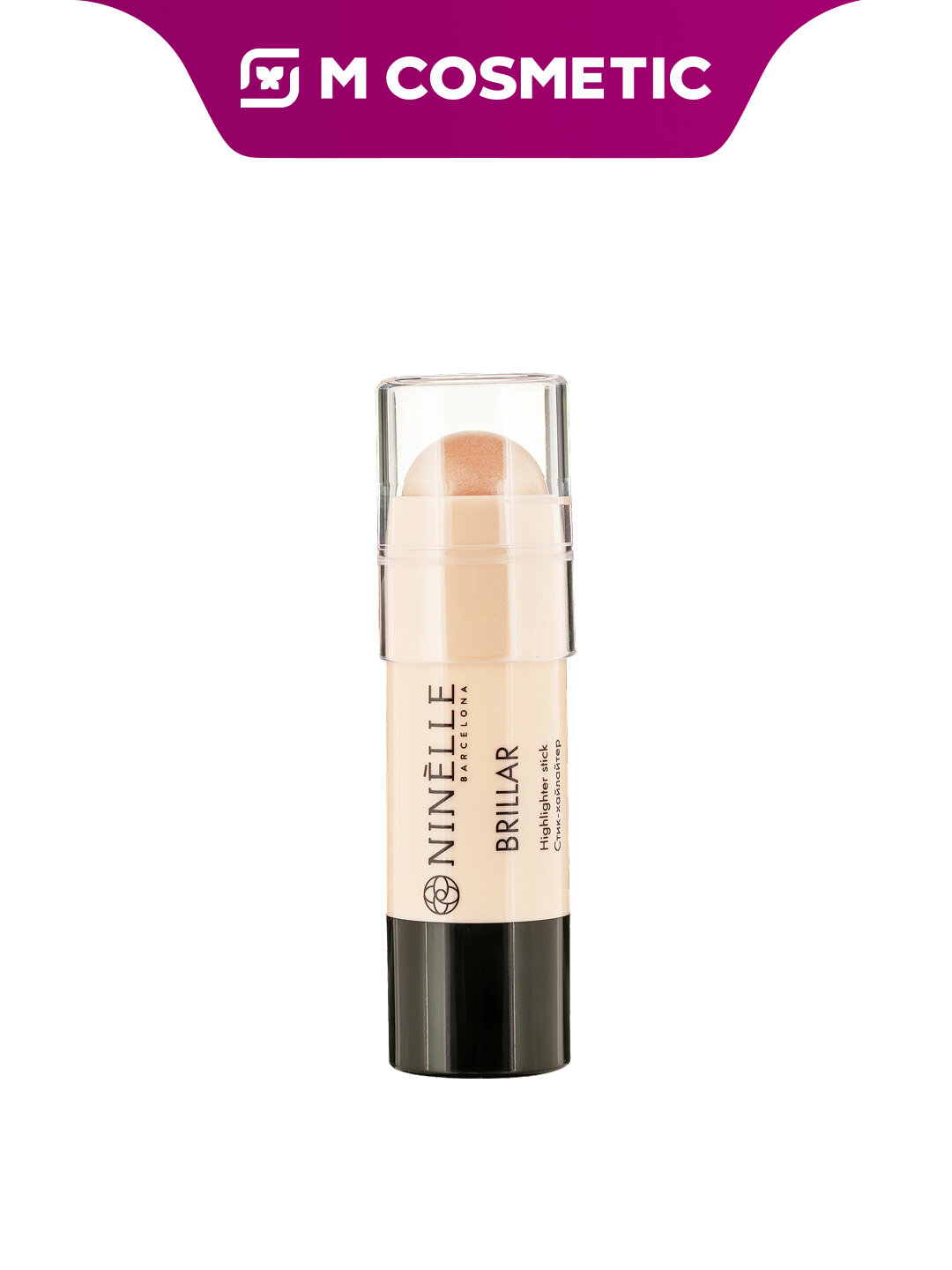 Хайлайтер Ninelle Brillar №411, кремовый, теплый розовый, 6 г