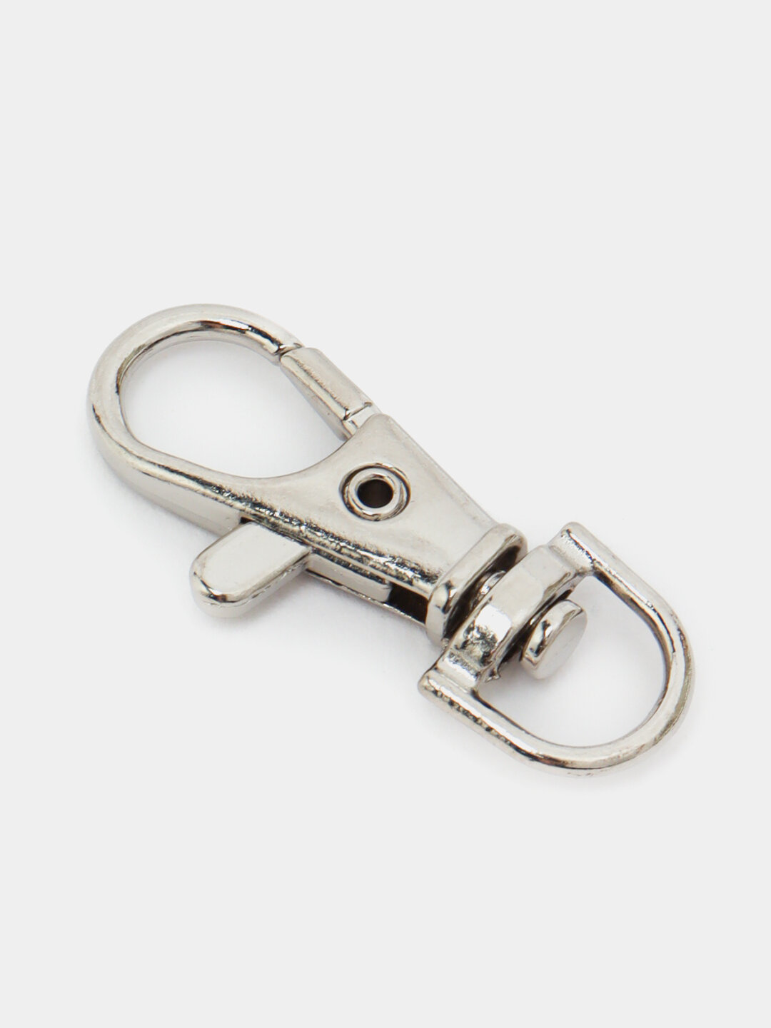 Карабин застежка для сумок, ремешков, одежды, металлический, 2 шт, Серый — фото 1