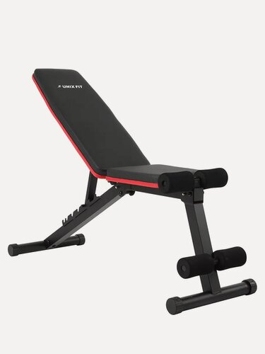 Изображение товара Скамья силовая универсальная UNIX Fit 110 складная, регулируемая, для дома, нагрузка на скамью до 240 кг UNIXFIT