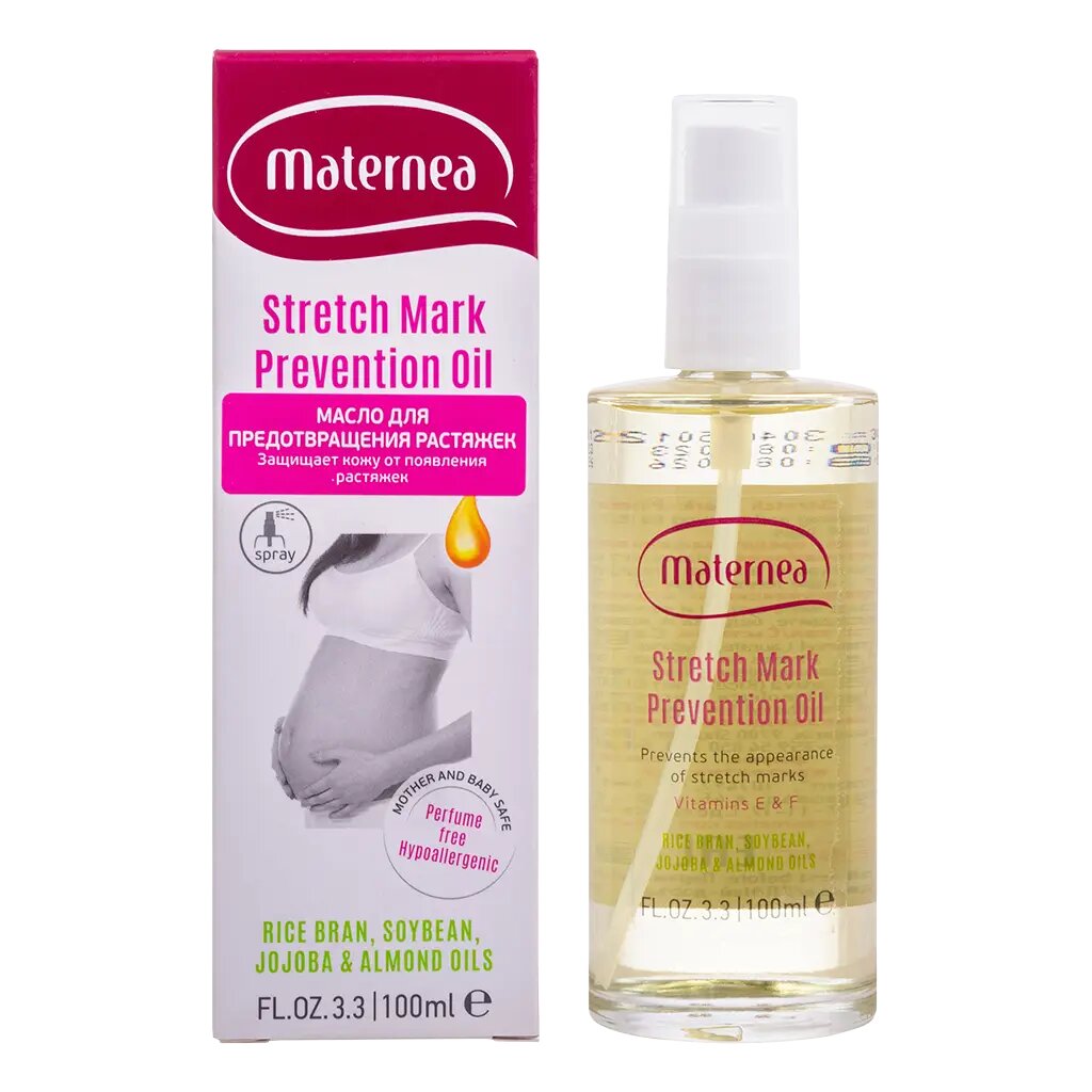 Масло для предотвращения растяжек Maternea Stretch Mark Prevention Oil спрей 100 мл 1 шт