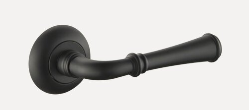 Изображение товара Ручки дверные Adden Bau, коллекция Absolut, BELLA A175 BLACK на круглой розетке