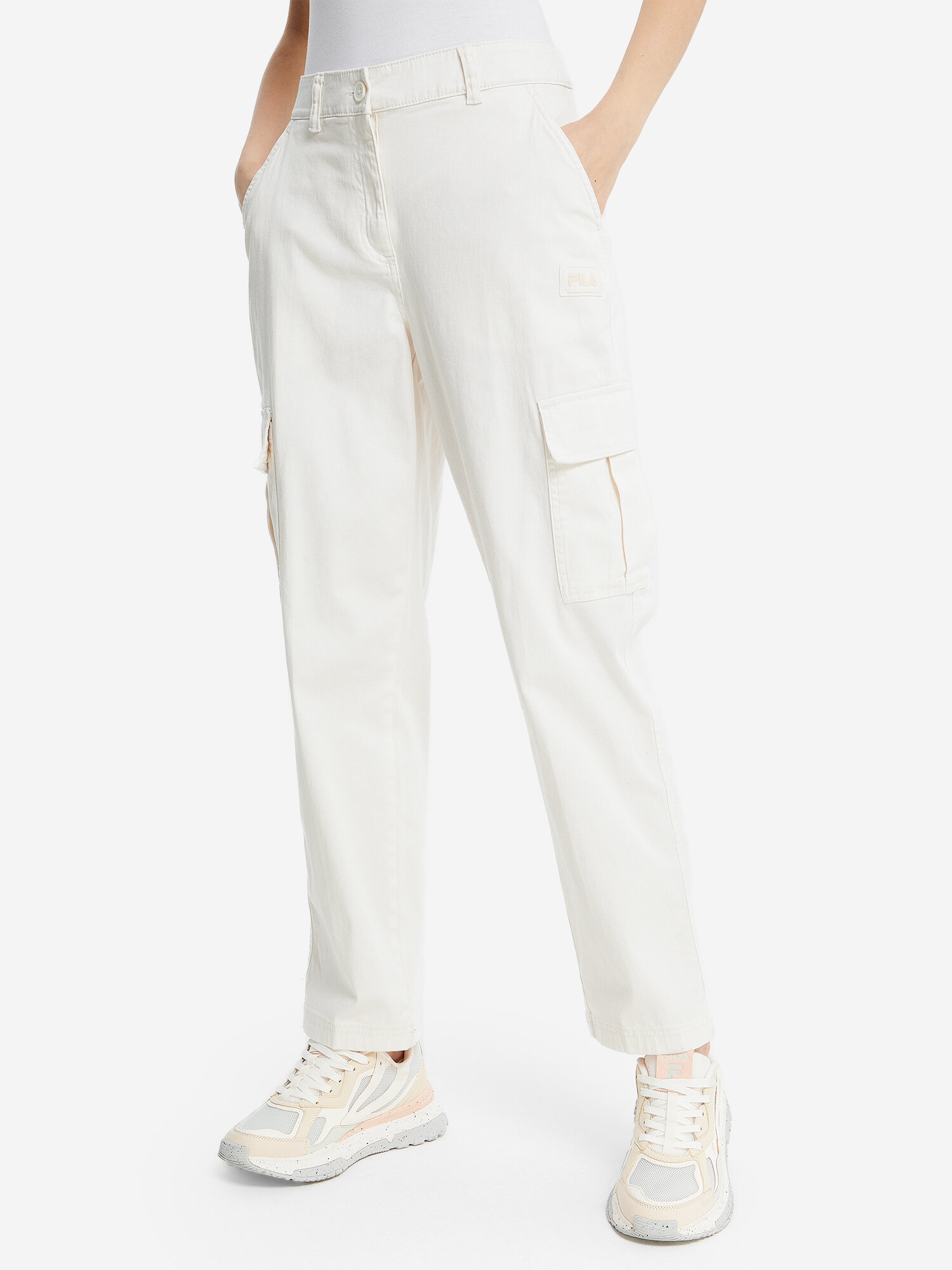 Брюки Fila Women's Urban Cargo Pants, размер 46/48, кремовый