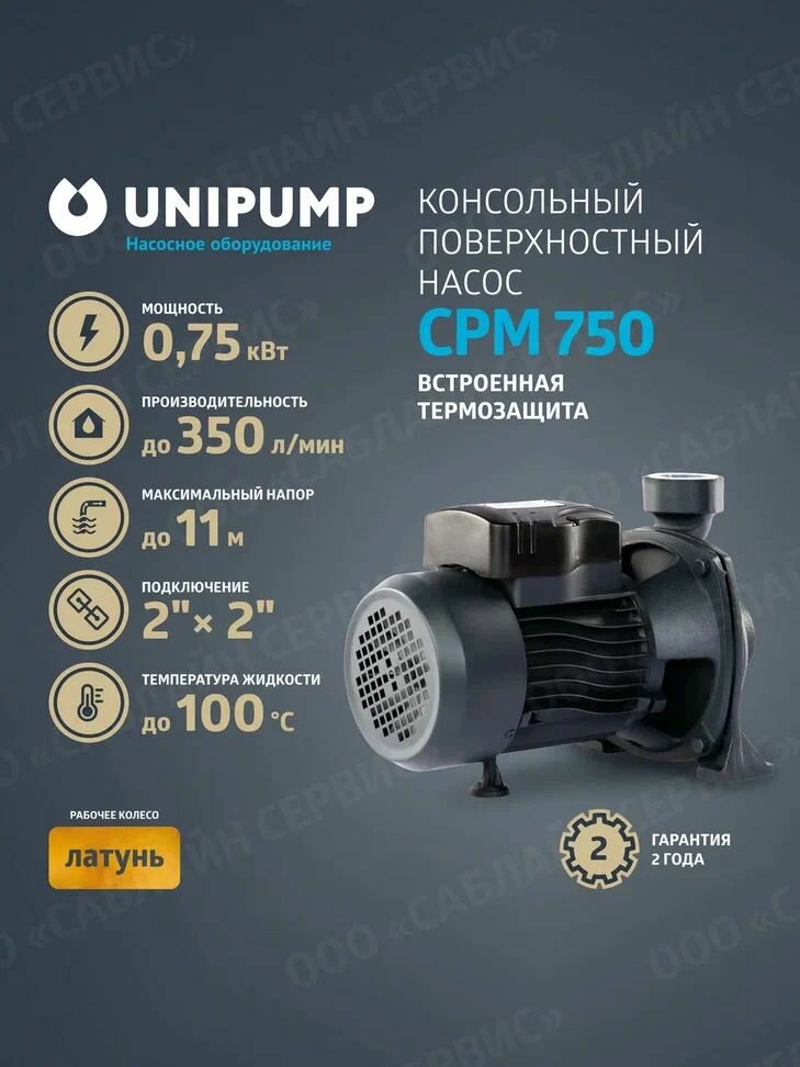 Консольный поверхностный насос CPM-750