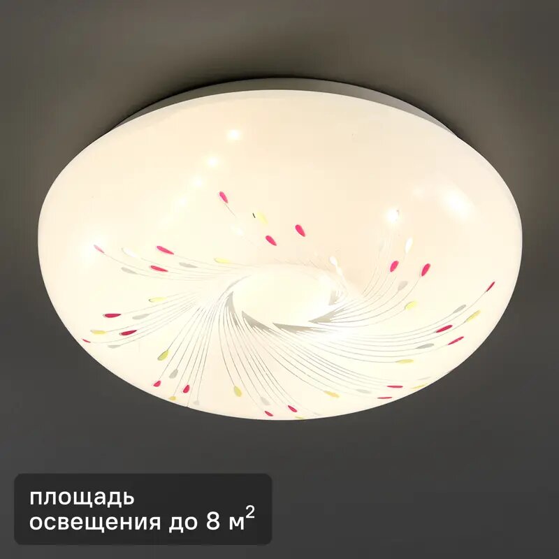 Светильник настенно-потолочный светодиодный Inspire Village 12 Вт 8 м² нейтральный белый свет цвет белый
