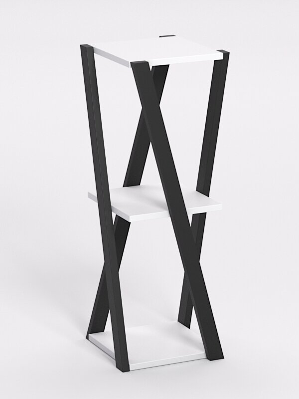 Подставка для цветов №9 в стиле лофт, Белый. Производитель товара - компания Westcom.