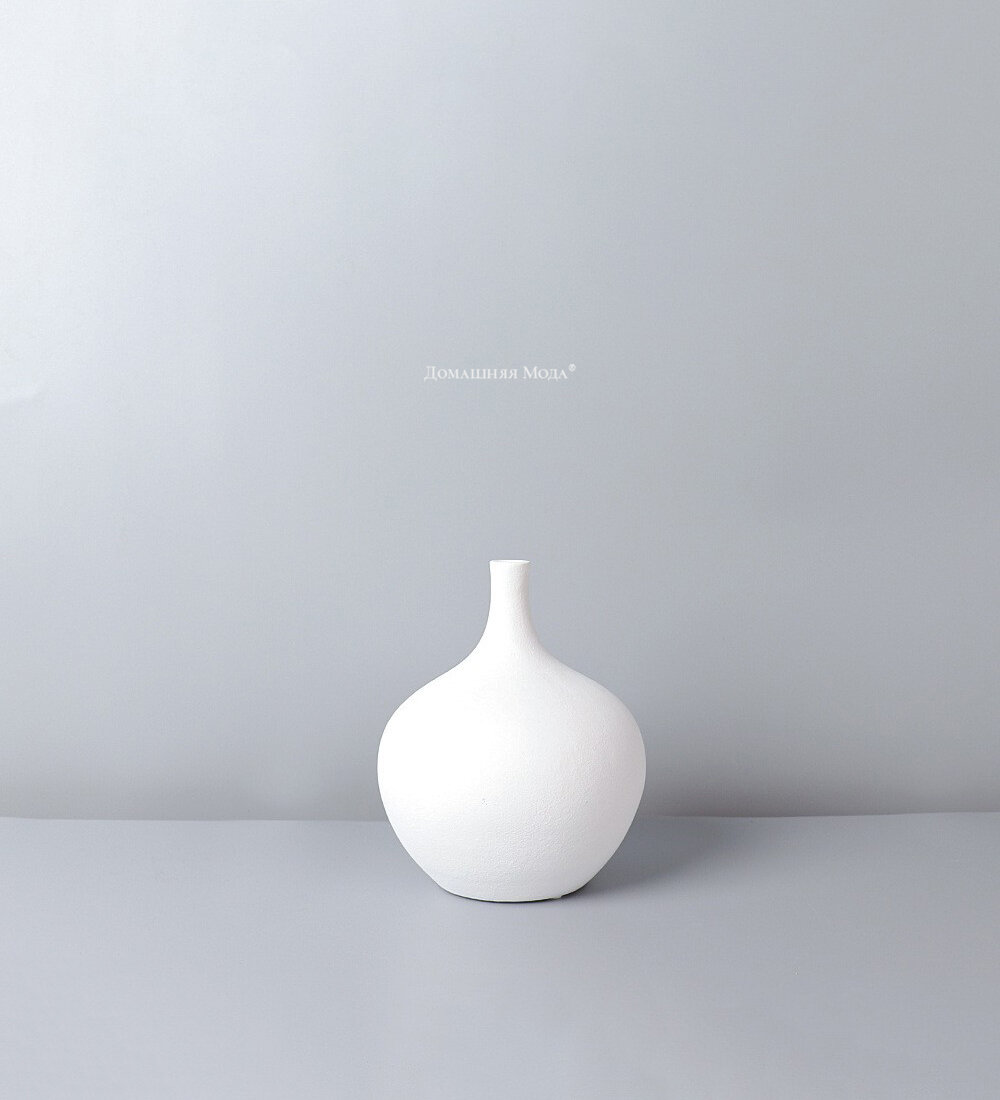 Ваза настольная керамическая "Фруктус" 1,9л, белый, фактурная глазурь