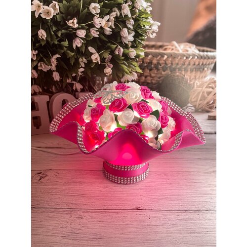 Букет ночник подарок на день рождения / новый год / 8 марта / учителю / юбилей / цветы для интерьера