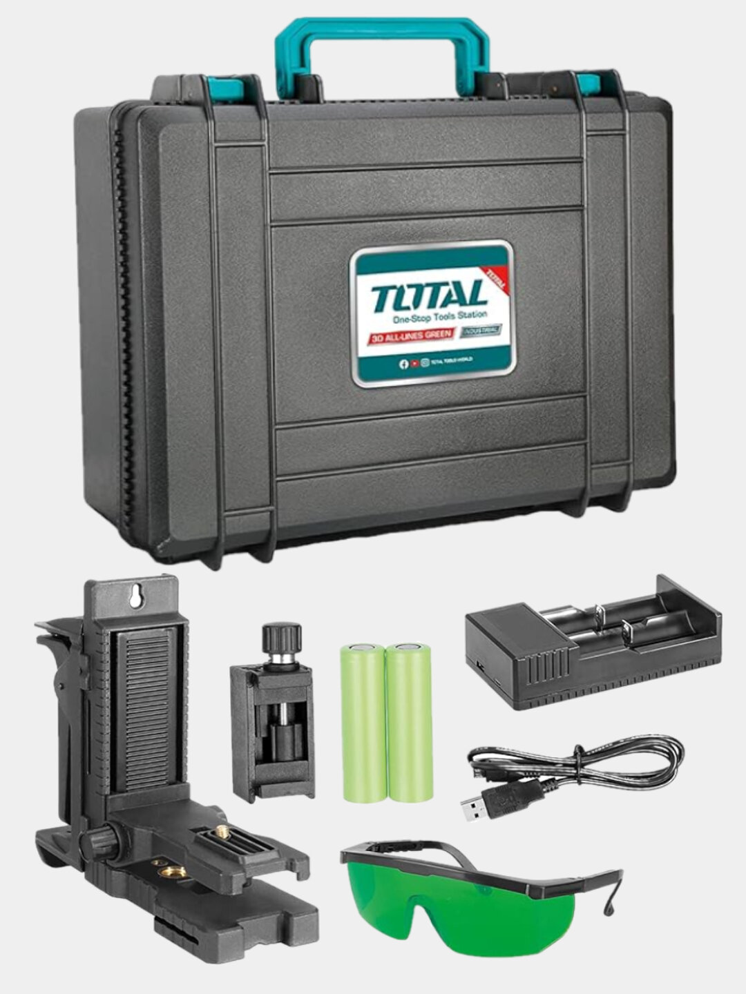 Уровень лазерный самовыравнивающийся TOTAL TLL255245 3×360 ° — фото 1