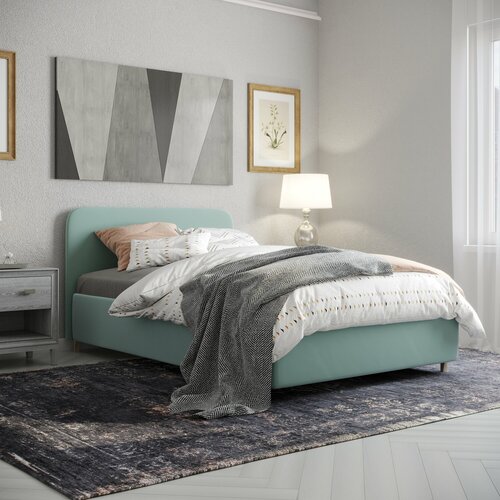 Кровать InRoom Мягкая кровать с подъемным механизмом Abstract велюр мокка, 120х200, с ножками