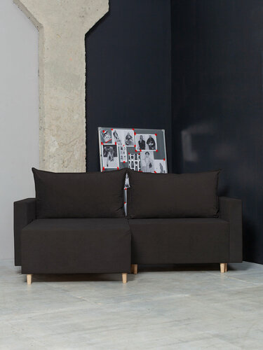 Изображение товара Раскладной диван кровать Денвер NEW прямой модульный, механизм еврокнижка, 213х102х85 см, коричневый