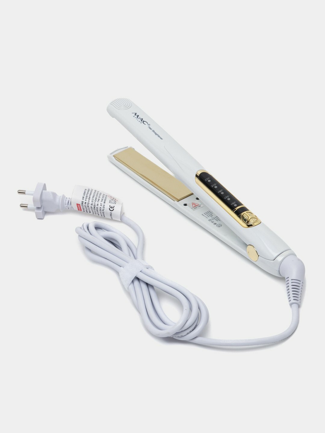 Выпрямитель волос, щипцы для выпрямления, для укладки MAC STYLER MC-5511, белый