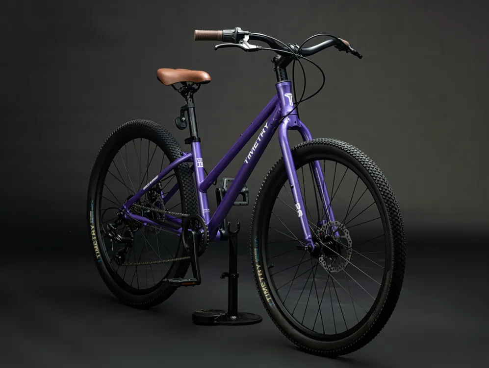 Горный подростковый велосипед BREND TIMETRY ORIGINAL TT268, колеса 24", скоростей 7, цвет фиолетовый