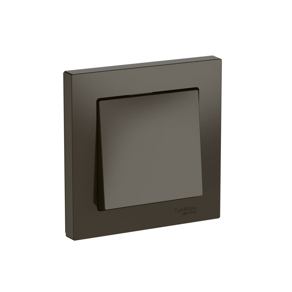 Systeme Electric AtlasDesign Мокко Выключатель 1-клавишный, сх.1, 10АХ, в сборе, быстрозажимные клеммы, ATN000612S