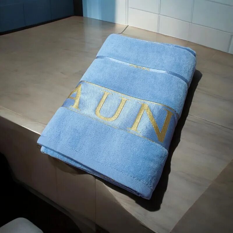 Полотенце Linens "Сауна", банное, Турция, 100x180 см, голубая