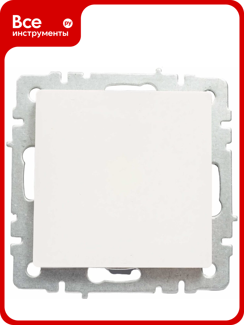 Заглушка с суппортом IEK Brite мз10-брб белый BR-PL10-K01