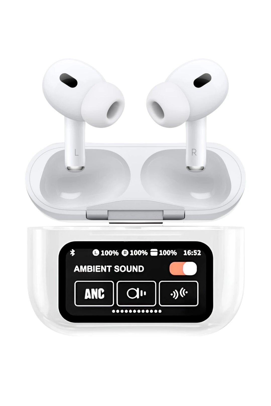 Беспроводные наушники, с дисплеем, для iPhone Android Pods Pro 2 iOS, с сенсорным экраном — фото 1