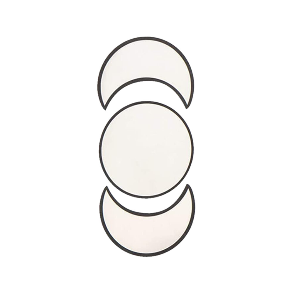 3 шт. зеркал с природным декором в виде лунных фаз для домашнего интерьера и бохо-стиля