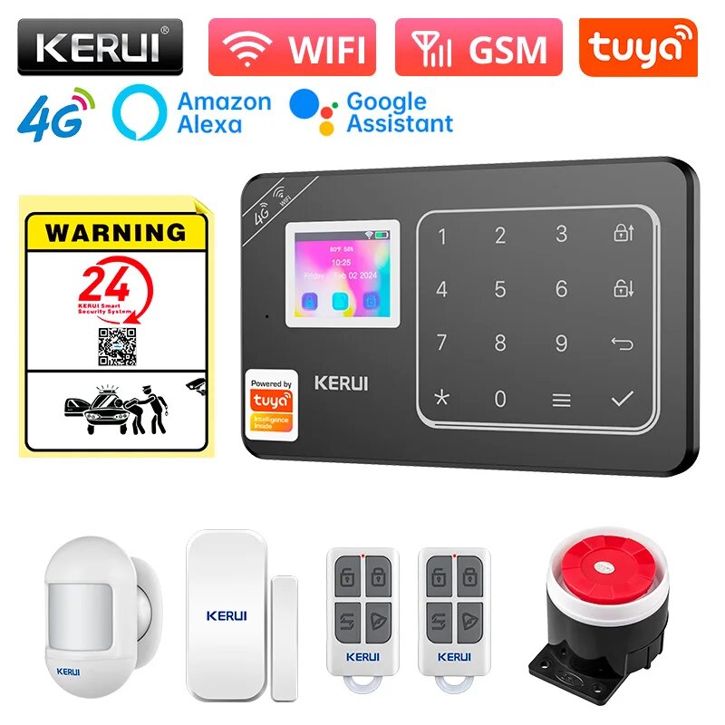 KERUI W184 4G WiFi охранная сигнализация, KIT 1, вилка ЕС