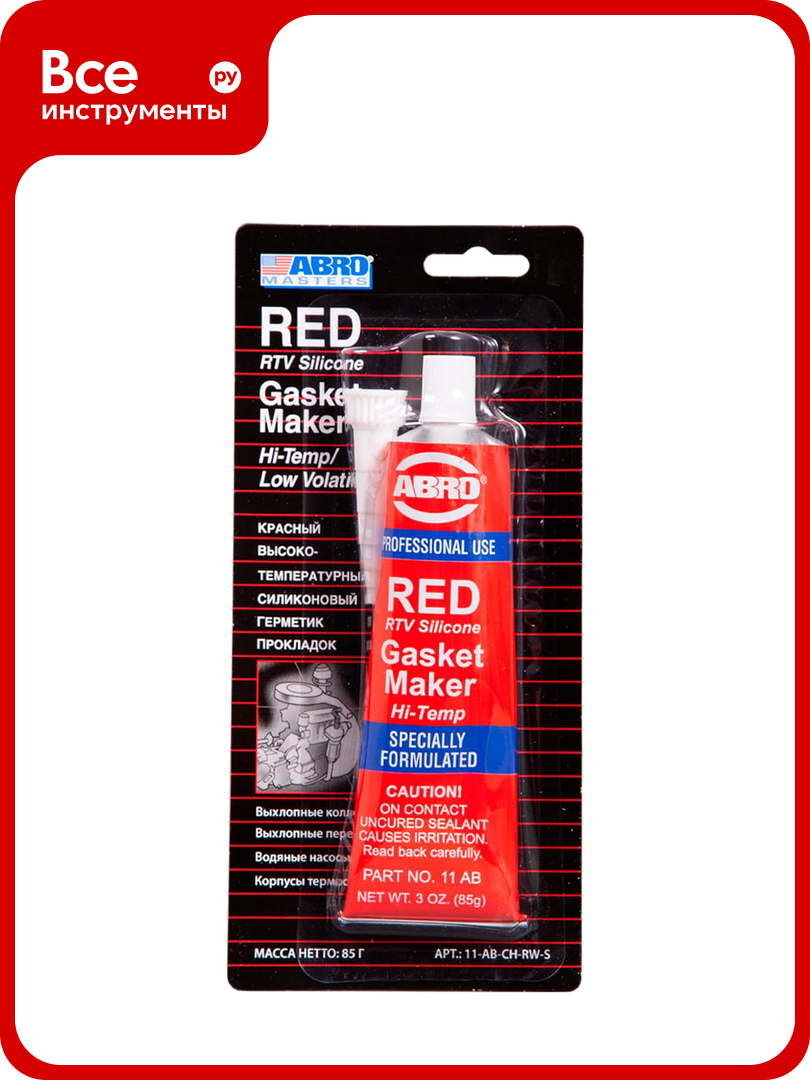 Высокотемпературный герметик прокладок ABRO MASTERS красный 85 гр 11-AB-CH-RW-S