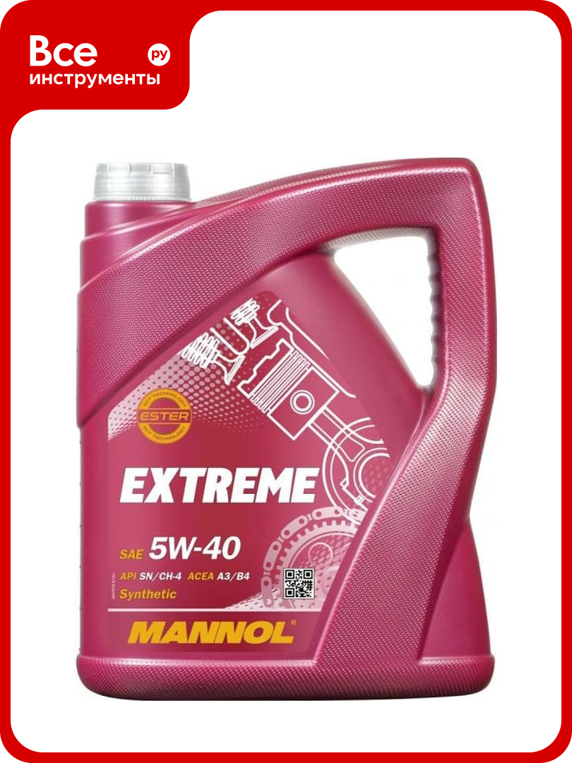 Синтетическое моторное масло MANNOL EXTREME 5W40 5 л 1022