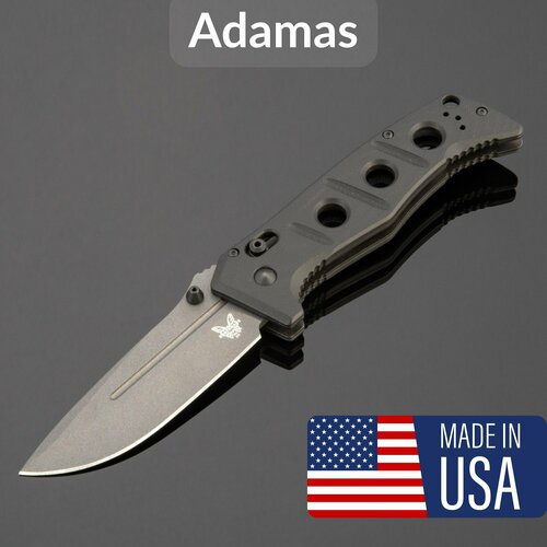 Складной нож Benchmade Adamas 275GY-1, сталь CruWear, рукоять Black G10, США