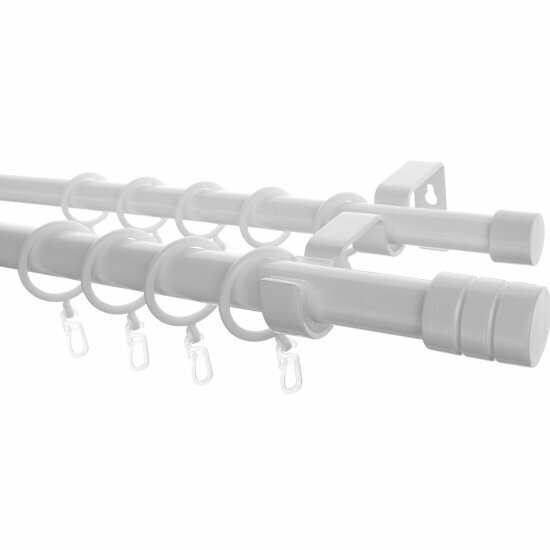 Карниз металлический LM Decor Лайт Цилиндр 25/19 мм 20 м белый глянец