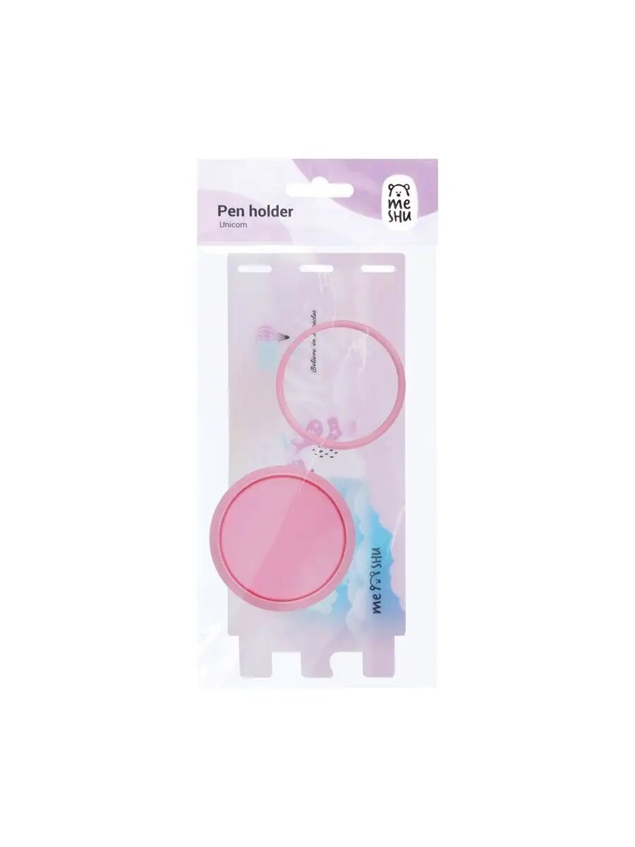 Подставка-стакан MESHU "Unicorn", розовый, пластик, 1 отделение, 8.5x12x0.7 см — фото 1